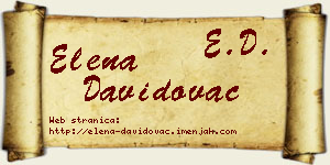 Elena Davidovac vizit kartica